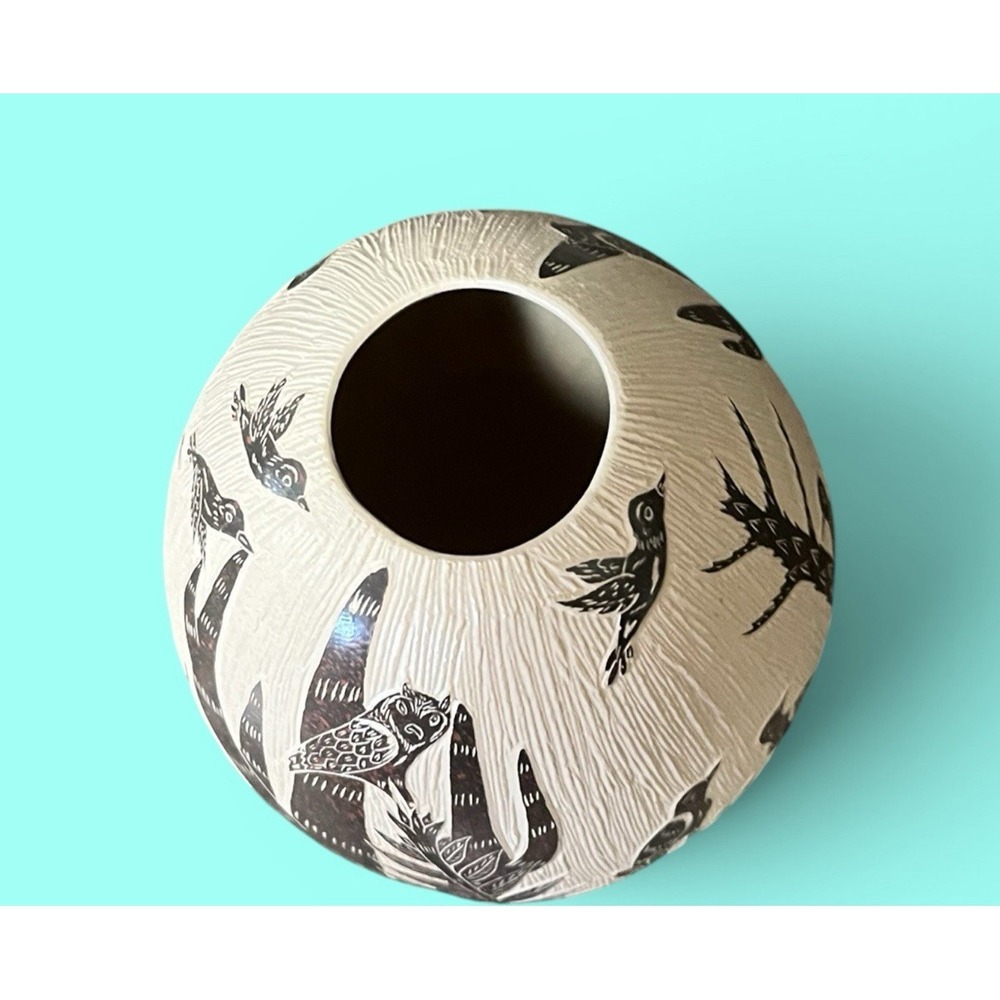 Mata Ortiz Pottery Deer Buck Doe Olla Vase David Bejarano Fine Art Clay Mexican - Picture 12 of 14